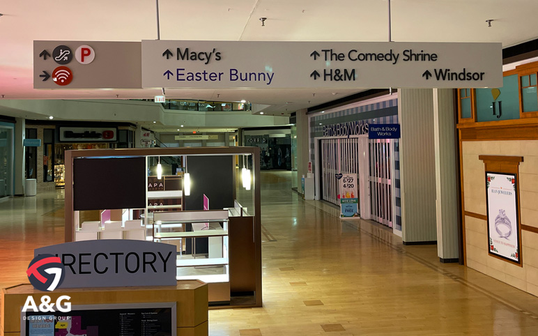 Fox Valley Mall A G Design Group   Fox Valley Mall  Easter Bunny Wayfinding Signs1 